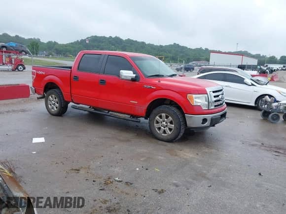 2012 Ford F-150 XLT with VIN 1FTFW1ET8CKD11394, listed as a IAAI auction lot 42493875 with 179,860 mi miles and . Bid and sale history available at DreamBid. Image 1.