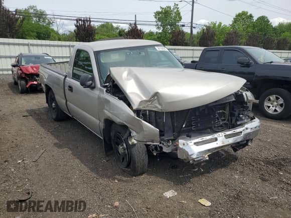2006 Chevrolet Silverado 1500 Work Truck with VIN 1GCEK14V76Z250822, listed as a Copart auction lot 58184385 with Not provided miles and Salvage title. Bid and sale history available at DreamBid. Image 4.