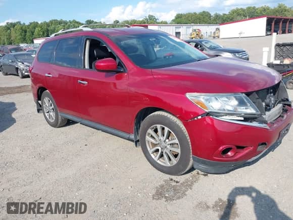 2013 Nissan Pathfinder SL with VIN 5N1AR2MM9DC605590, listed as a IAAI auction lot 43097552 with 200,667 mi miles and . Bid and sale history available at DreamBid. Image 1.