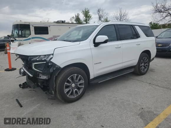 2023 Chevrolet Tahoe LT with VIN 1GNSKNKD4PR323755, listed as a Copart auction lot 52705765 with 65,795 mi miles and Salvage title. Bid and sale history available at DreamBid. Image 1.
