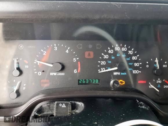 1999 Jeep Wrangler Sport with VIN 1J4FY19S7XP435204, listed as a Copart auction lot 83820835 with 263,738 mi miles and Clean title. Bid and sale history available at DreamBid. Image 9.