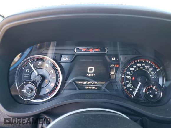 2022 Ram 1500 TRX with VIN 1C6SRFU93NN229879, listed as a Copart auction lot 77161374 with 7,836 mi miles and Salvage title. Bid and sale history available at DreamBid. Image 9.