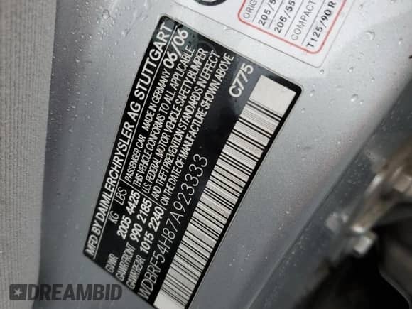 2007 Mercedes-Benz C 280 Luxury с VIN WDBRF54H87A923333, выставлен на аукционе Copart как лот 48661964 с пробегом 43 296 миль миль и Списание • Salvage title. История ставок и продаж доступна на DreamBid. Изображение 13.