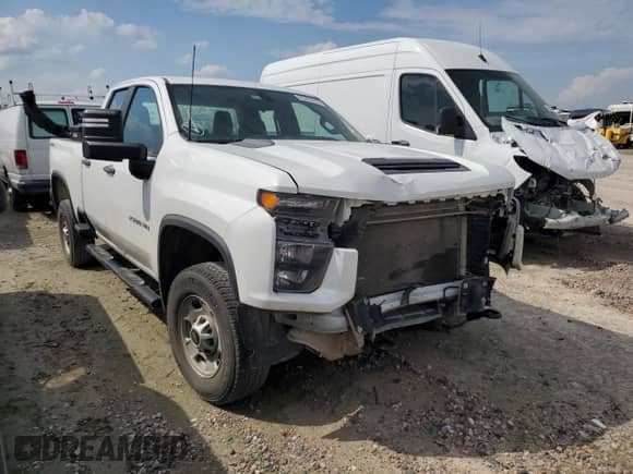 2021 Chevrolet Silverado 2500HD Work Truck with VIN 1GC5YLE75MF307642, listed as a Copart auction lot 80955013 with 80,982 mi miles and Salvage title. Bid and sale history available at DreamBid. Image 4.