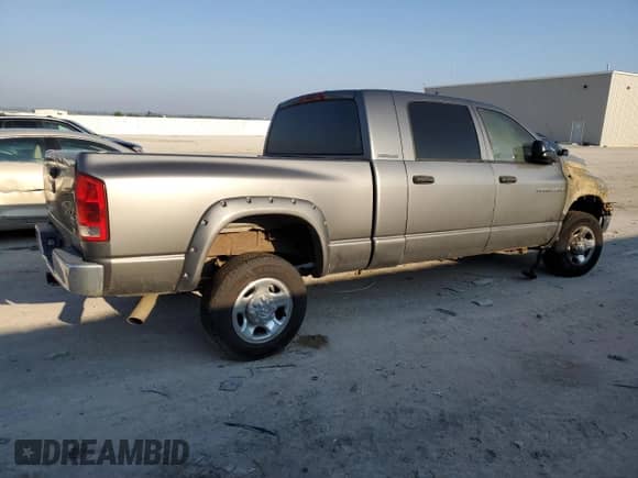 2006 Dodge 2500 SLT with VIN 3D7KS29D16G207415, listed as a Copart auction lot 58834445 with Not provided miles and Salvage title. Bid and sale history available at DreamBid. Image 3.