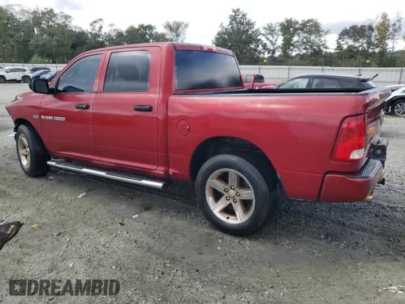 2012 Ram 1500 Express с VIN 1C6RD7KT9CS184883, выставлен на аукционе Copart как лот 84963245 с пробегом Не указан миль и Списание • Salvage title. История ставок и продаж доступна на DreamBid. Изображение 2.