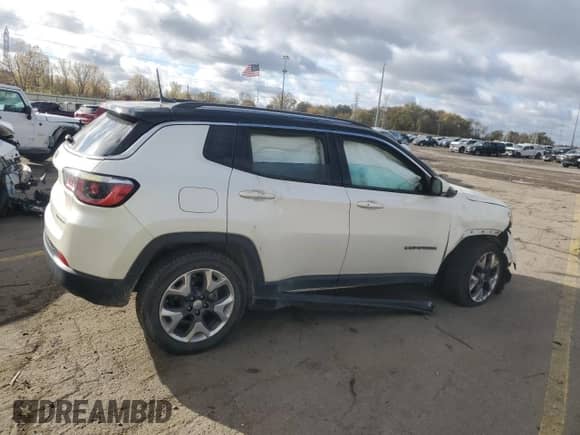 2019 Jeep Compass Limited with VIN 3C4NJDCBXKT767092, listed as a Copart auction lot 87473045 with 87,749 mi miles and Clean title. Bid and sale history available at DreamBid. Image 3.