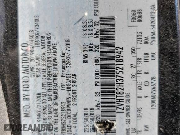 2007 Ford Mustang GT Deluxe z VIN 1ZVHT82H375218942, wystawiony jako Copart lot #85519015 z przebiegiem 133 265 mil mil oraz Szkoda całkowita • Salvage title. Historia ofert i sprzedaży dostępna na DreamBid. Obrazek 13.