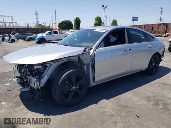 2024 Honda Accord Sport-L with VIN 1HGCY2F79RA057909, listed as a Copart auction lot 57499545 with 15,910 mi miles and Salvage title. Bid and sale history available at DreamBid. Image 1.