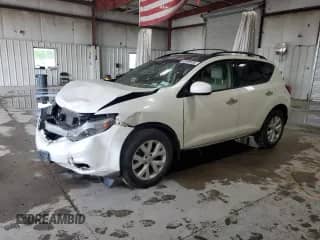 2012 Nissan Murano S with VIN JN8AZ1MW3CW215540, listed as a Copart auction lot 58996595 with 118,523 mi miles and Salvage title. Bid and sale history available at DreamBid. Image 1.