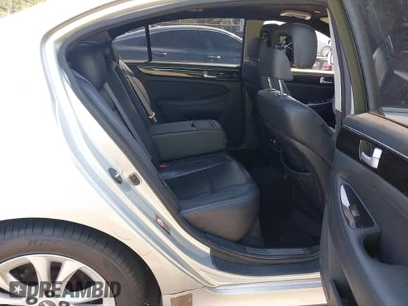 2013 Hyundai Genesis 3.8L with VIN KMHGC4DD0DU254733, listed as a IAAI auction lot 43254803 with 130,180 mi miles and . Bid and sale history available at DreamBid. Image 8.