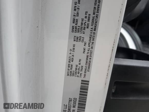 2021 Ram ProMaster Cargo z VIN 3C6LRVAG5ME577767, wystawiony jako Copart lot #82404804 z przebiegiem 79 596 mil mil oraz Szkoda całkowita • Salvage title. Historia ofert i sprzedaży dostępna na DreamBid. Obrazek 15.