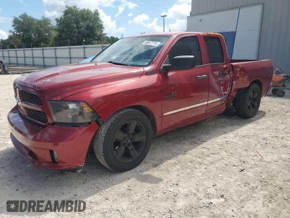 2014 Ram 1500 Tradesman z VIN 1C6RR6FT7ES180081, wystawiony jako Copart lot #58917774 z przebiegiem 139 330 mil mil oraz Szkoda całkowita • Salvage title. Historia ofert i sprzedaży dostępna na DreamBid. Obrazek 1.