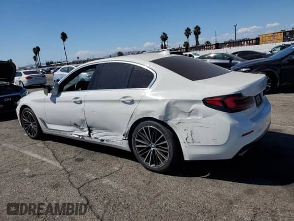 2021 BMW 5 Series 530i with VIN WBA53BH02MCF27541, listed as a Copart auction lot 70518715 with Not provided miles and Salvage title. Bid and sale history available at DreamBid. Image 2.
