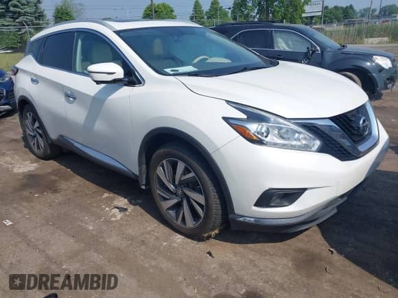 2018 Nissan Murano SV с VIN 5N1AZ2MH5JN134072, выставлен на аукционе IAAI как лот 42448686 с пробегом 75 040 миль миль и . История ставок и продаж доступна на DreamBid. Изображение 1.