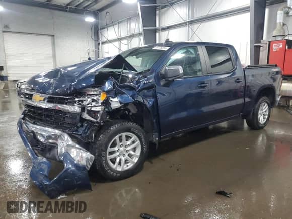 2022 Chevrolet Silverado 1500 LT with VIN 1GCPDDEK1NZ621593, listed as a Copart auction lot 65178265 with 83,081 mi miles and Salvage title. Bid and sale history available at DreamBid. Image 1.