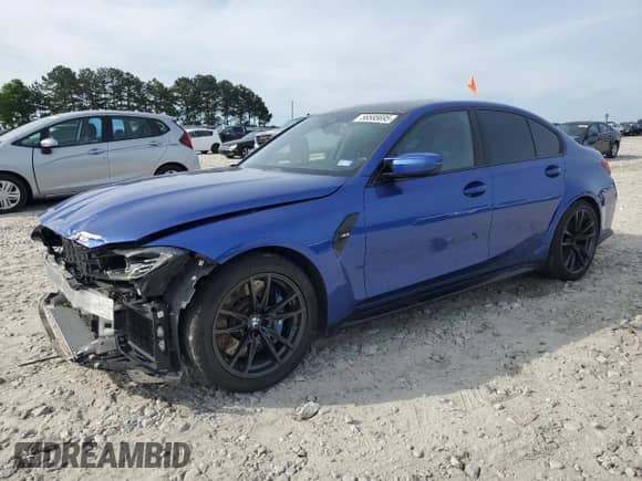 2021 BMW M3 с VIN WBS53AY07MFL43939, выставлен на аукционе Copart как лот 56585695 с пробегом 55 003 миль миль и Списание • Salvage title. История ставок и продаж доступна на DreamBid. Изображение 1.
