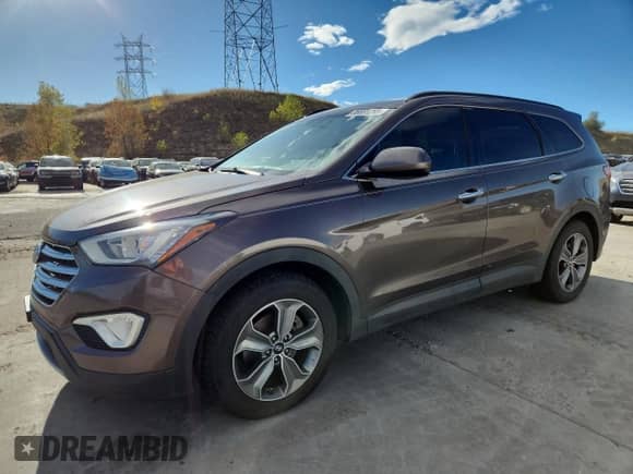 2015 Hyundai Santa Fe GLS with VIN KM8SMDHFXFU114775, listed as a Copart auction lot 86691255 with 161,460 mi miles and Salvage title. Bid and sale history available at DreamBid. Image 1.