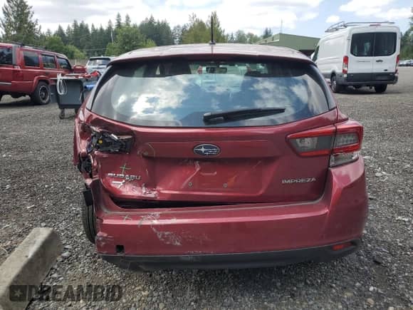 2023 Subaru Impreza with VIN 4S3GTAB62P3703220, listed as a Copart auction lot 65766795 with 21,118 mi miles and Salvage title. Bid and sale history available at DreamBid. Image 6.