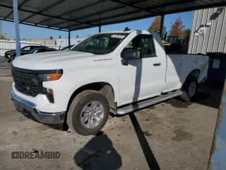 2025 Chevrolet Silverado 1500 Work Truck с VIN 3GCNAAED8SG385987, выставлен на аукционе Copart как лот 85583865 с пробегом 1 107 миль миль и Чистый • Clean title. История ставок и продаж доступна на DreamBid. Изображение 1.