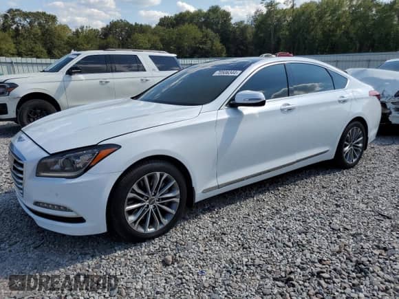 2016 Hyundai Genesis 3.8L z VIN KMHGN4JE3GU137580, wystawiony jako Copart lot #70506344 z przebiegiem 75 158 mil mil oraz Szkoda całkowita • Salvage title. Historia ofert i sprzedaży dostępna na DreamBid. Obrazek 1.