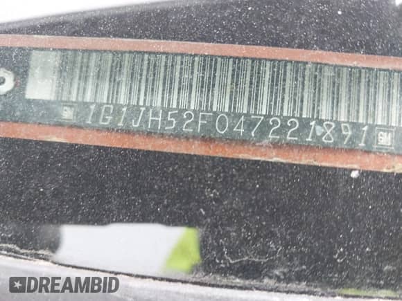2004 Chevrolet Cavalier LS Sport с VIN 1G1JH52F047221891, выставлен на аукционе IAAI как лот 42491377 с пробегом 196 493 миль миль и . История ставок и продаж доступна на DreamBid. Изображение 9.