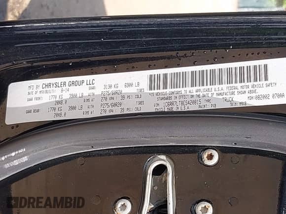 2014 Ram 1500 Big Horn z VIN 1C6RR7LT8ES420815, wystawiony jako IAAI lot #42848109 z przebiegiem 139 867 mil mil oraz . Historia ofert i sprzedaży dostępna na DreamBid. Obrazek 9.