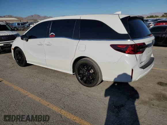 2025 Honda Odyssey Sport-L z VIN 5FNRL6H75SB007548, wystawiony jako Copart lot #84157945 z przebiegiem 23 280 mil mil oraz Szkoda całkowita • Salvage title. Historia ofert i sprzedaży dostępna na DreamBid. Obrazek 2.