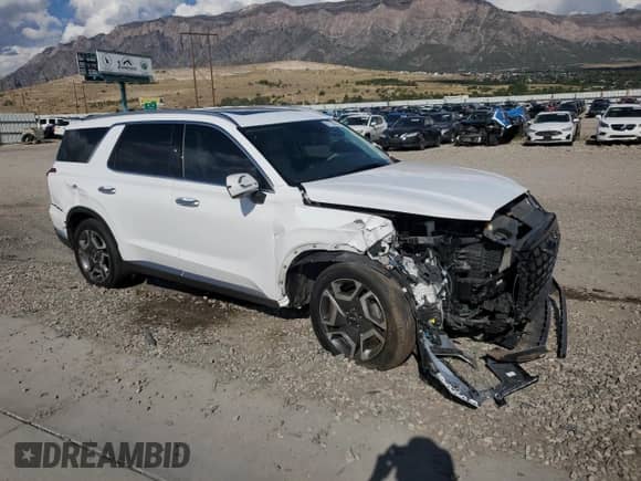 2024 Hyundai Palisade Limited with VIN KM8R5DGE2RU721147, listed as a Copart auction lot 81720595 with 13,032 mi miles and Salvage title. Bid and sale history available at DreamBid. Image 4.