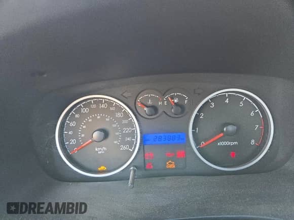 2008 Hyundai Tiburon GS with VIN KMHHM65D08U281366, listed as a Copart auction lot 80868694 with 283,883 mi miles and Salvage title. Bid and sale history available at DreamBid. Image 9.