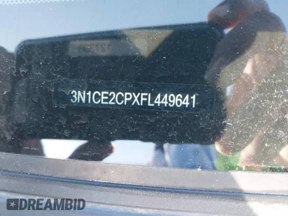 2015 Nissan Note S Plus with VIN 3N1CE2CPXFL449641, listed as a IAAI auction lot 43419056 with 106,573 mi miles and . Bid and sale history available at DreamBid. Image 9.