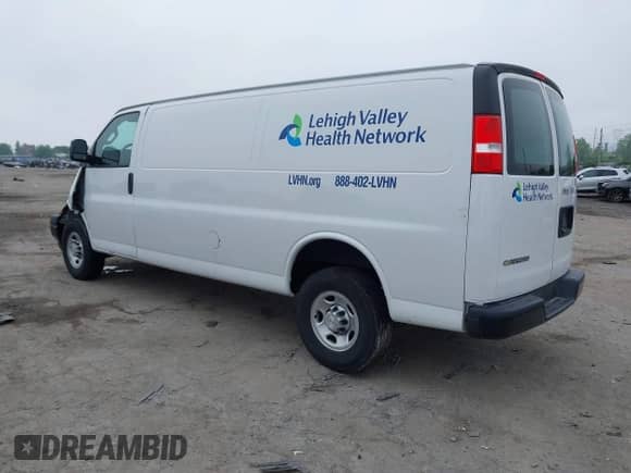 2020 Chevrolet Express Cargo with VIN 1GCWGBFP0L1223210, listed as a IAAI auction lot 42280281 with 20,701 mi miles and . Bid and sale history available at DreamBid. Image 3.