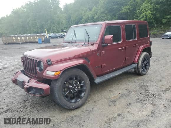 2021 Jeep Wrangler Unlimited Sahara Altitude z VIN 1C4HJXEG6MW620675, wystawiony jako Copart lot #60937435 z przebiegiem 46 013 mil mil oraz Szkoda całkowita • Salvage title. Historia ofert i sprzedaży dostępna na DreamBid. Obrazek 1.