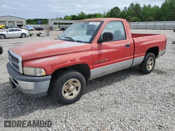 2001 Dodge 1500 with VIN 1B7HC16Y11S702492, listed as a Copart auction lot 54928105 with 106,860 mi miles and Salvage title. Bid and sale history available at DreamBid. Image 1.
