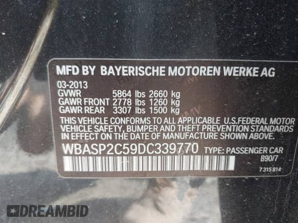 2013 BMW 5 Series 535i Gran Turismo xDrive с VIN WBASP2C59DC339770, выставлен на аукционе IAAI как лот 42171135 с пробегом 106 625 миль миль и . История ставок и продаж доступна на DreamBid. Изображение 9.