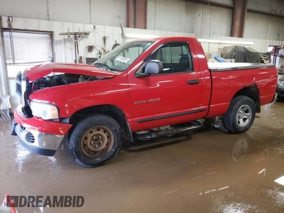 2005 Dodge 1500 SLT with VIN 1D7HA16N95J647934, listed as a Copart auction lot 51155205 with 106,506 mi miles and Salvage title. Bid and sale history available at DreamBid. Image 1.