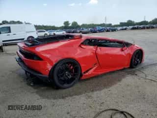 2019 Lamborghini Huracan with VIN ZHWUC1ZF5KLA11688, listed as a Copart auction lot 68573555 with 16,294 mi miles and Salvage title. Bid and sale history available at DreamBid. Image 3.