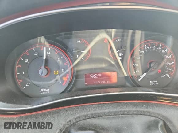 2016 Dodge Dart SXT with VIN 1C3CDFBB1GD700989, listed as a Copart auction lot 80567255 with 140,190 mi miles and Salvage title. Bid and sale history available at DreamBid. Image 9.