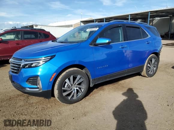 2024 Chevrolet Equinox Premier with VIN 3GNAXXEG0RL172759, listed as a Copart auction lot 82092335 with 3,858 mi miles and Salvage title. Bid and sale history available at DreamBid. Image 1.
