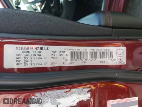 2018 Dodge Durango GT z VIN 1C4RDJDG0JC415151, wystawiony jako Copart lot #70904615 z przebiegiem 139 939 mil mil oraz Szkoda całkowita • Salvage title. Historia ofert i sprzedaży dostępna na DreamBid. Obrazek 13.
