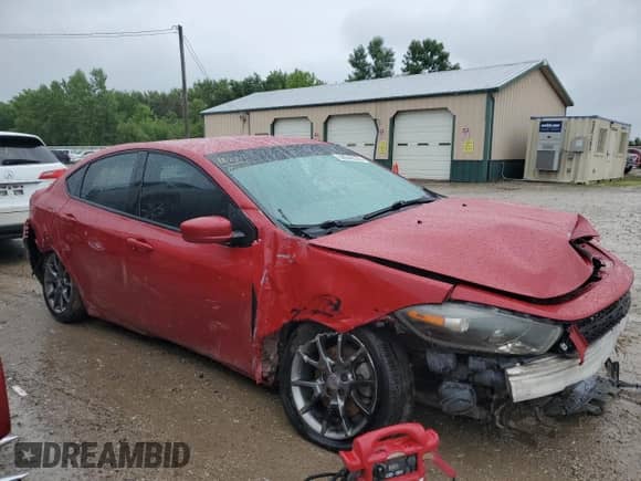 2013 Dodge Dart Rallye with VIN 1C3CDFBH2DD106749, listed as a Copart auction lot 59548535 with Not provided miles and Salvage title. Bid and sale history available at DreamBid. Image 4.