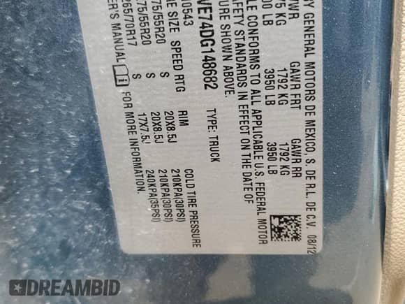 2013 GMC Sierra 1500 SLE z VIN 3GTP2VE74DG148682, wystawiony jako Copart lot #63600895 z przebiegiem 106 756 mil mil oraz Szkoda całkowita • Salvage title. Historia ofert i sprzedaży dostępna na DreamBid. Obrazek 13.