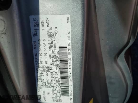 2015 Toyota Tacoma with VIN 5TFTX4CN6FX062915, listed as a Copart auction lot 80307885 with 184,632 mi miles and Salvage title. Bid and sale history available at DreamBid. Image 12.