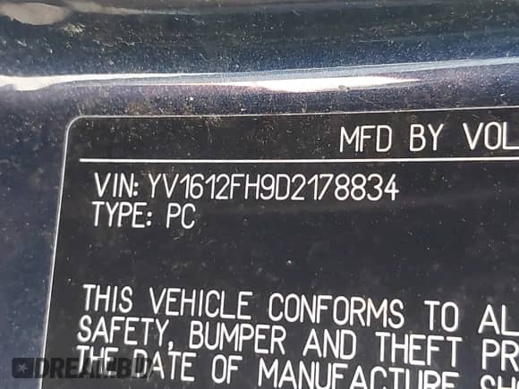 2013 Volvo S60 T5 с VIN YV1612FH9D2178834, выставлен на аукционе IAAI как лот 42731446 с пробегом 152 762 миль миль и . История ставок и продаж доступна на DreamBid. Изображение 9.