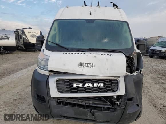2019 Ram ProMaster Cargo with VIN 3C6TRVBG6KE533370, listed as a Copart auction lot 80043764 with 77,948 mi miles and Salvage title. Bid and sale history available at DreamBid. Image 5.