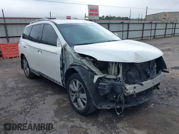 2013 Nissan Pathfinder SV with VIN 5N1AR2MNXDC664429, listed as a IAAI auction lot 41905926 with 206,027 mi miles and . Bid and sale history available at DreamBid. Image 1.