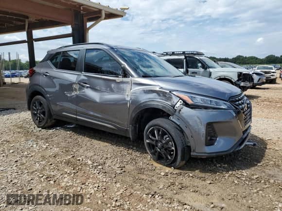 2023 Nissan Kicks SR with VIN 3N1CP5DVXPL499272, listed as a Copart auction lot 69022755 with 67,522 mi miles and Salvage title. Bid and sale history available at DreamBid. Image 4.