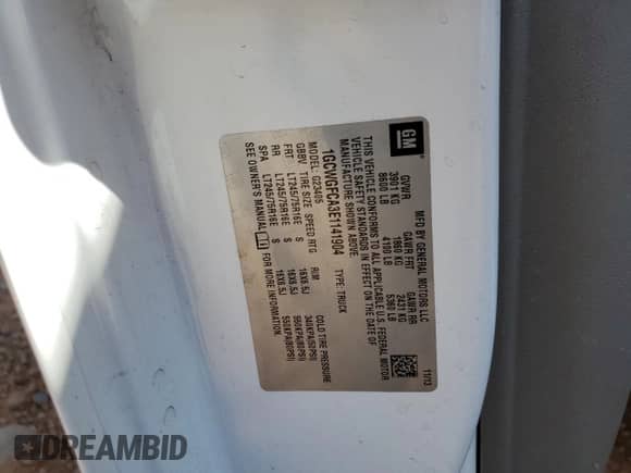2014 Chevrolet Express Cargo с VIN 1GCWGFCA3E1141904, выставлен на аукционе Copart как лот 81519555 с пробегом 193 129 миль миль и Чистый • Clean title. История ставок и продаж доступна на DreamBid. Изображение 12.