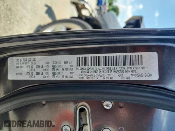 2017 Ram 1500 Big Horn с VIN 1C6RR6GT9HS576631, выставлен на аукционе Copart как лот 63840865 с пробегом 154 657 миль миль и Списание • Salvage title. История ставок и продаж доступна на DreamBid. Изображение 12.