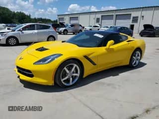 2014 Chevrolet Corvette 3LT with VIN 1G1YF2D71E5120204, listed as a Copart auction lot 64175275 with 65,111 mi miles and Salvage title. Bid and sale history available at DreamBid. Image 1.